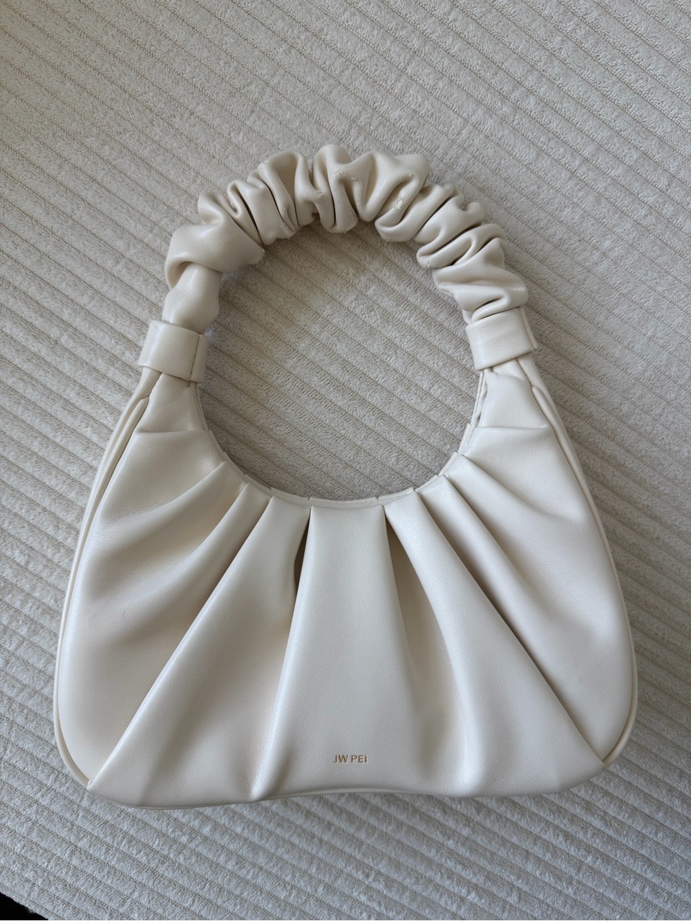 JW PEI Gabbi Ruched Hobo Handbag - Ivory